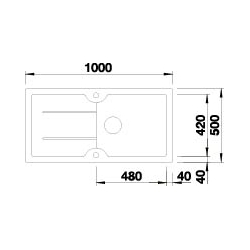 Zlewozmywak Blanco IDESSA XL 6 S ceramika Szarość Aluminium 520 313